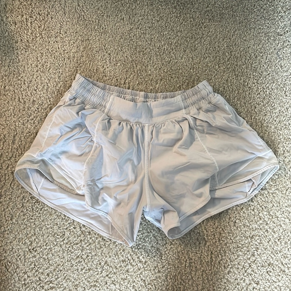 White hotty hot shorts from Lululemon size 8 long